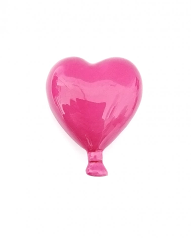 Palloncino Cuore Fucsia Scuro H. 11 cm