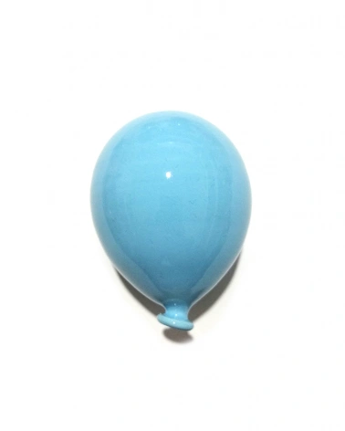 Palloncino Celeste H. 10 cm in Ceramica