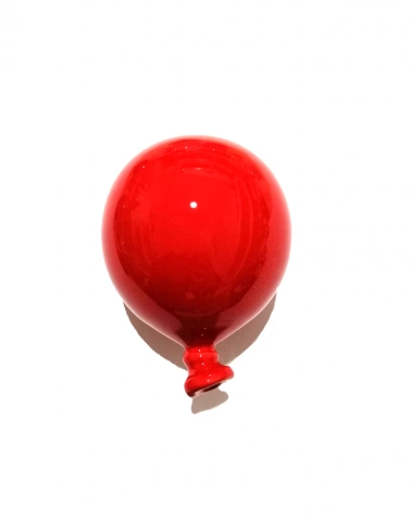 Palloncino Rosso H. 10 cm in Ceramica