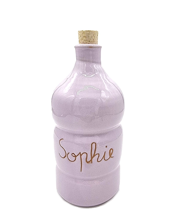 Bottiglia Glicine 500 ml Personalizzata "Sophie" in Ceramica