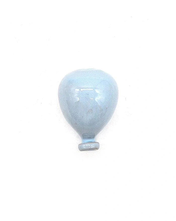 Palloncino 3D Celeste H. 6 cm in Ceramica