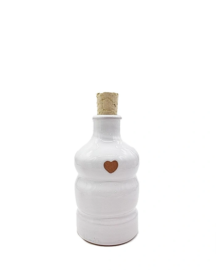 Bottiglia Bianca 100 ml Decoro Cuore