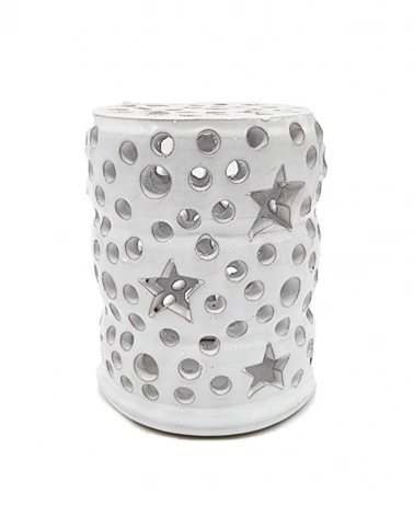 Lanterna MiniStelle Bianca H. 13 cm in Ceramica