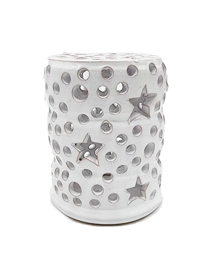 Lanterna MiniStelle Bianca H. 13 cm in Ceramica