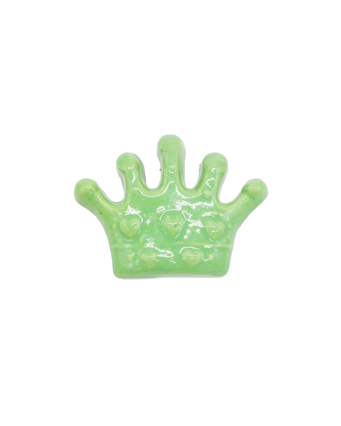 Corona Verde Chiaro con Magnete H. 5 cm in Ceramica