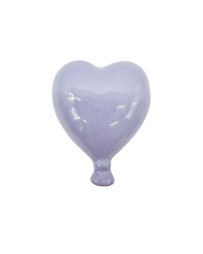 Palloncino Cuore Glicine H. 12 cm in Ceramica
