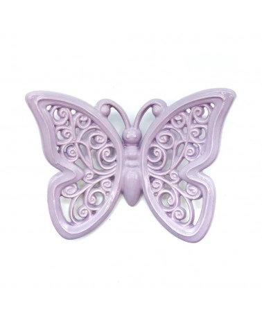 Farfalla Glicine H. 9-10 cm in Ceramica