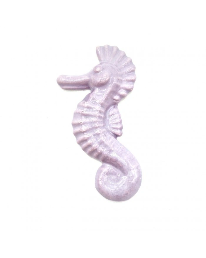 Cavalluccio Marino Glicine H. 8 cm in Ceramica