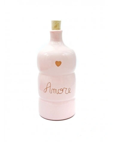 Bottiglia Rosa "Amore" Decoro Cuore 500 ml Home