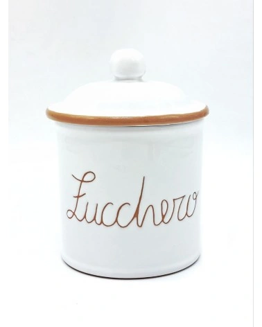Barattolo Bianco H. 15 cm Zucchero