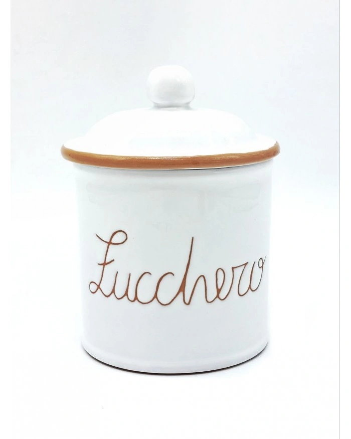 Barattolo Bianco H. 15 cm Zucchero