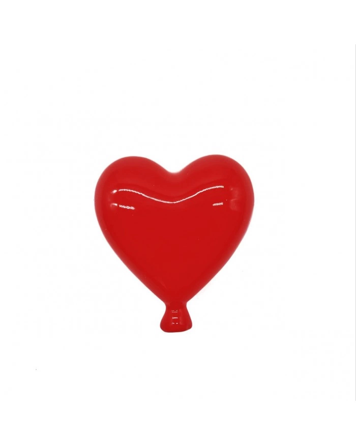 Palloncino Cuore Rosso H. 8-9 cm in Ceramica