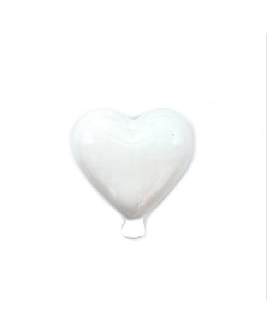 Palloncino Cuore Bianco H. 8-9 cm in Ceramica