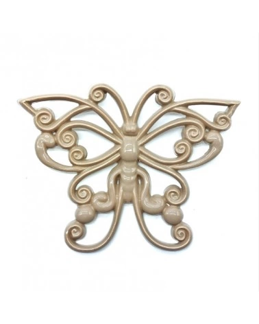 Farfalla Tortora H.13 cm in Ceramica
