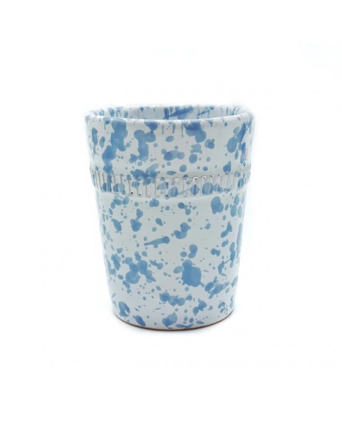 Vaso Portapianta Avion Con Decoro H. 10 cm